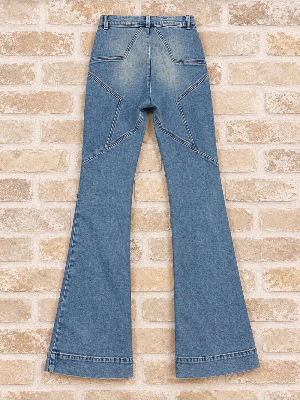 Revice Denim Size 26 Y2K Low Rise Flare Jeans Light Wash Seamed 2000s Retro - Picture 3 of 6